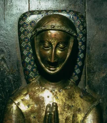 Skulptur av William de Valence (d.1296) jarl av Pembroke, Limoges (kobberbelagt tre)