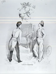 Elektrisitet, karikatur av 1848-revolusjonen