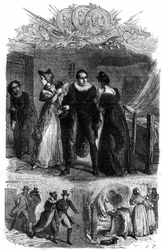 Emilie de Lavalette, kjent som Madame de la Valletta, fikk ektemannen Antoine Marie Chamans, greve av Lavalette (1769-1830, direktør for postkontoret) til å rømme fra portvakten under revolusjonen. Gravering i "Histoire des Papes-Kings-Queen and Emperor