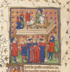 Henrettelse fra fra Chronicles of France eller St. Denis