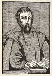 Fabri de Peiresc, kopi av Boris Mestchersky (d.1957) illustrasjon fra Histoire de la Nation Francaise, Sciences, Volumes I & II, av Gabriel Hanotaux (1853-1944), 1924