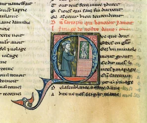 Fr.1533 f.100v Saracen konvertert av et bilde av Jomfruen, fra La Vie Nostre Dame