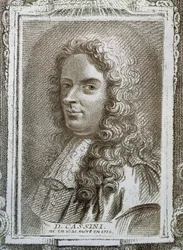 Giovanni Domenico Cassini (1625-1712), illustrasjon fra Histoire des Mathematiciens av Alexandre Saverien (1720-1805), utgitt i Paris 1766