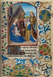 H/L-3-3 fol. 66r Adoration of the Magi, fra Book of Hours, Use of Paris, midten av 1400-tallet