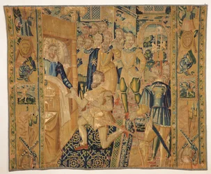 Henri III (1551-89) de Valois gir makttegnene til Henri III (1553-1610) de Bourbon