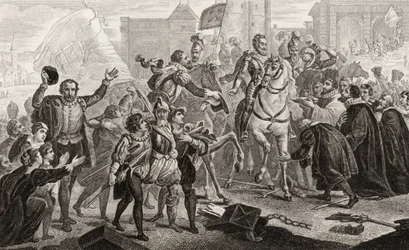 Henri IV (1553-1610) kommer inn i Paris i 1594, fra 