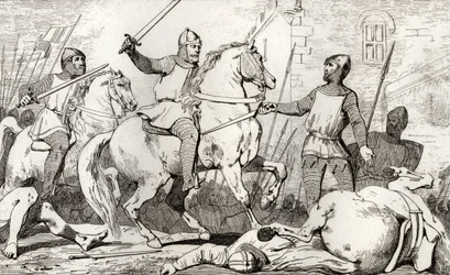 Hugh Capet (941-96) fanger Charles de Lorraine, fra 