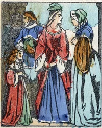 Illustration for “” Riquet a la houppe””, tale by Charles Perrault (1628-1703), French writer. Wood engraving of Imaging Pellerin - Epinal, sd. Late 19th century.