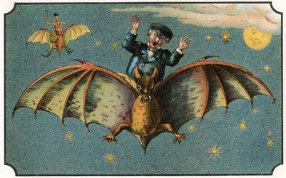 Illustrasjon av boken "Voyage dans la lune avant 1900" av A. de Ville-d