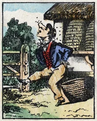 Illustrasjon av historien "" Veridique History of Jeannot Serinet "" Tregravering av bilder Pellerin - Epinal, sd. Sent på 1800-tallet.