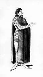 Illustrasjon hentet fra History of Costume i Frankrike siden det 18. århundre av Jules Etienne Joseph Quicherat, 1877