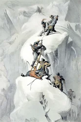 Hendelse før du når Grands Mulets i Chamonix-dalen