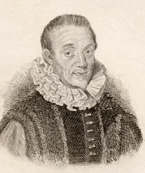 Jacques Auguste de Thou alias Thuanus, fransk historiker, fra Crabbes Historical Dictionary, publisert 1825