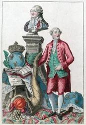 Jacques Necker (1732-1804) - Great Necker your wise prudence, will make our hearts repleased; you bring back abundance, under the good pleasure of Louis XVI - Horn of abundance -