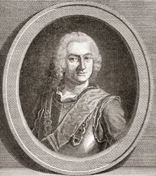 Jean-Baptiste François Desmarets, 1682 1762. Markis av Maillebois. Marskalk av Frankrike. Fra Les Heures Libres utgitt 1908.