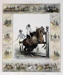 Hopping i «Pittoresk historie om gammel og moderne ridning» av Charles Aubry