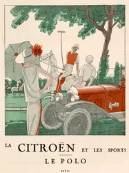 Citroën og Sports: Poloen, ca. 1914 (fargelitografi)