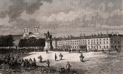 La Roche-sur-Yon (La Roche sur Yon) - Pays de la Loire - sted Napoleon - gravering i "Frankrike illustrée: geografi, historie, statistisk administrasjon" av V.-A. Malt brun. 1884