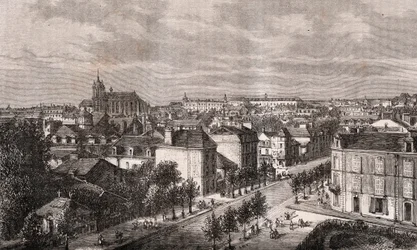 Le Mans - Pays de la Loire - engraving in “La France illustree: geography, history, administration statistique” by V.A. Malt-Brown. 1884