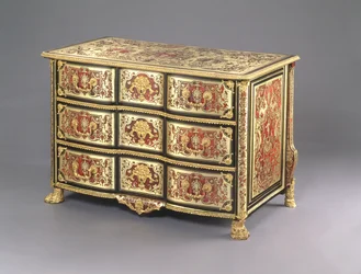Louis XIV Boulle Commode, ca. 1700 (skilpaddeskall, messing og ormolu) (se også 220158)