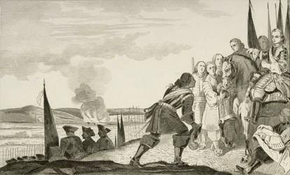 Louis XV (1710-74) i slaget ved Fontenoi i 1745, fra 