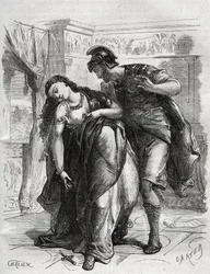 Lucretias død: Lucretia (Lucrezia, romersk dame fra 500-tallet f.Kr.) ble utsatt for vold av sin fetter Sextus Tarquin, sønn av Tarquin den Stolte. Hun begikk selvmord foran ektemannen Lucius Tarquinius Collatinus, kjent som Ta