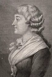 Madame Roland, gravert av Stephane Pannemaker (1847-1930) etter Rambert, fra 