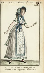 Madame de St. Aubin i kostyme som Primerose.