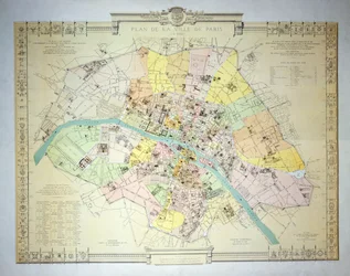Kart over Paris i 1789, 1887