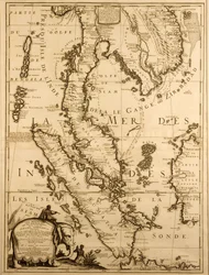 Kart over Sørøst-Asia, 1687