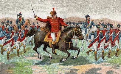 Marechal Joachim Murat at the Battle of Iena (Germany, October 14