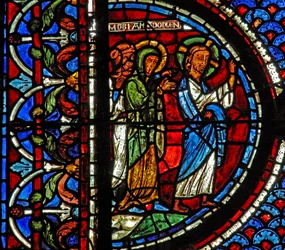 Maria Magdalena-vinduet: Maria, Marta og Jesus går til Lasarus-graven (w46)