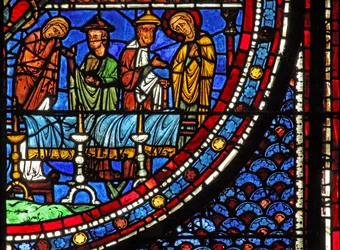 Mary Magdalene-vinduet: Maria ved Lasarus død (w46)
