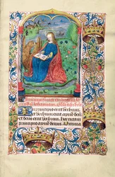 Mary Magdelene in the Wilderness, illustrasjon fra "Time Book, Use of Langres", ca.1500