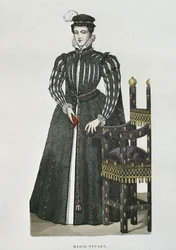 Mary Queen of Scots (1542-87), kopi av en miniatyr fra Recueil de Gaignieres