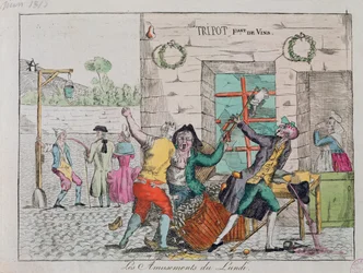 Mandagsunderholdning ved et drikkedykk, tidlig på 1800-tallet