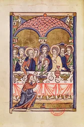 Ms 1273 fol.12v Nattverden, fra en salmer