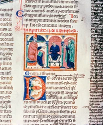 Ms 150 f.61v A Judgement, from the Decrets de St. Gregoire IX