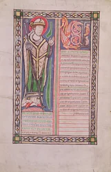 Ms 186 Fol.2v Pierre Lombard biskop av Paris, fra Book of Four Sentences (Book of Sentences), ca. 1160