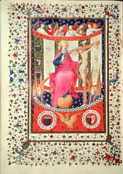 Ms 2 f.18v The Trinity, from the Boucicaut Hours, ca. 1410