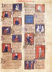 Ms 320 Fol.45r Monsters, fra 'De Natura rerum' av Thomas van Cantimpre (1201-72) (vellum)