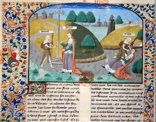 Ms 3878 Poverty and Fortune, illustrasjon fra 