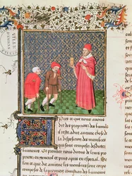 Ms 399 fol.35v Beggars, fra Book of the Properties of Things av Barthelemy langlais