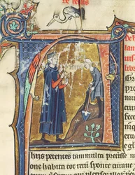 Ms 426 fol.6 Digging, fra The Mirror of Nature av Vincent de Beauvais