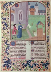 Ms 5064 f.202v The Orchard, illustrasjon fra Le Livre des Prouffitz Champestres av Pietro de Crescenzi (1230-132021)
