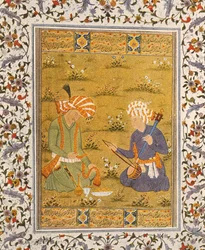 Musiker, illustrasjon for The Arabian Nights, 1895 (fargegravering)