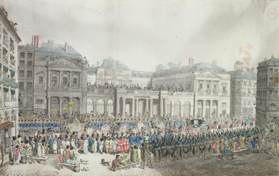 Napoleons kroningsprosesjon passerer statsrådet, 2. desember 1804