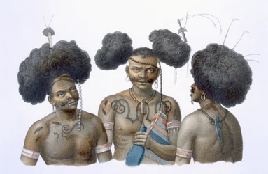 Innfødte i New Guinea, 1826