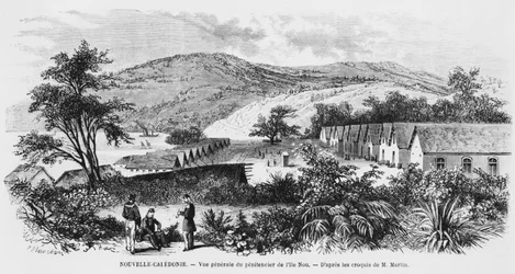 Ny-Caledonia, Isle of Nou, fengselet, ca. 1871-80