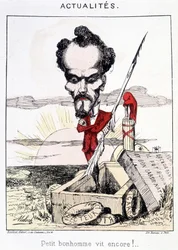 Nyheter - Little bonhomme vit encore!. Karikatur om Rochefort som står i en grav.